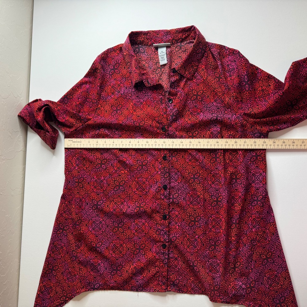 Catherines Button Down Tunic Top Size 0X (14/16W)… - image 8